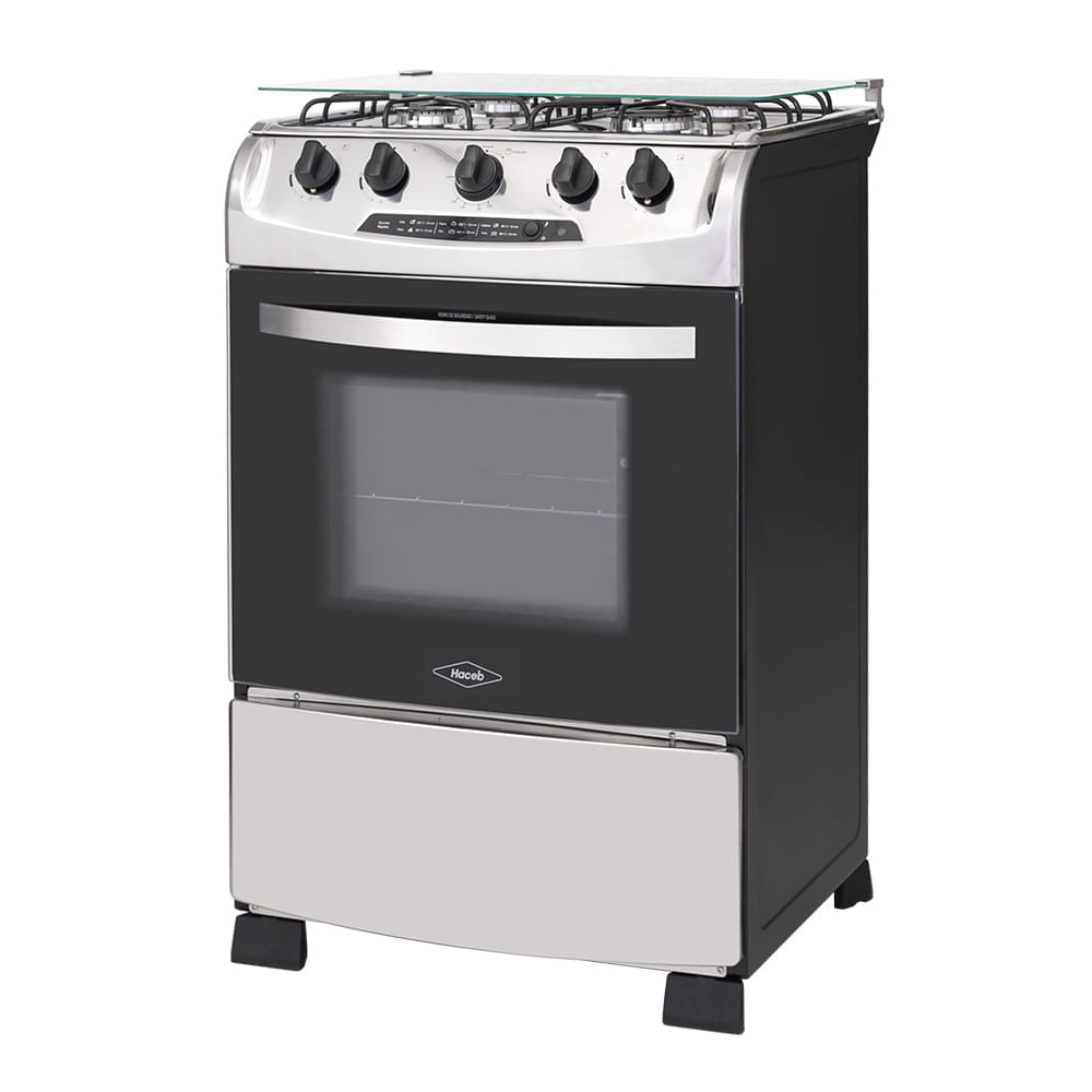 Estufa Haceb Oregano 60-V Gas Propano Inoxidable Negra