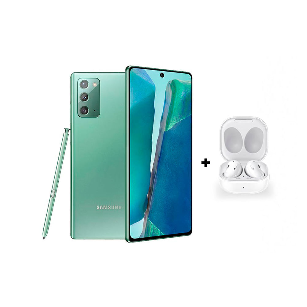 Celular Samsung Galaxy Note 20 6,7" 256GB Verde + Audífonos Buds Live Blanco