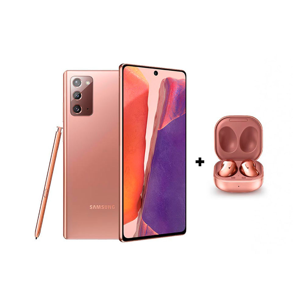 Celular Samsung Galaxy Note 20 6,7" 256GB Bronce + Audífonos Buds Live Cobre