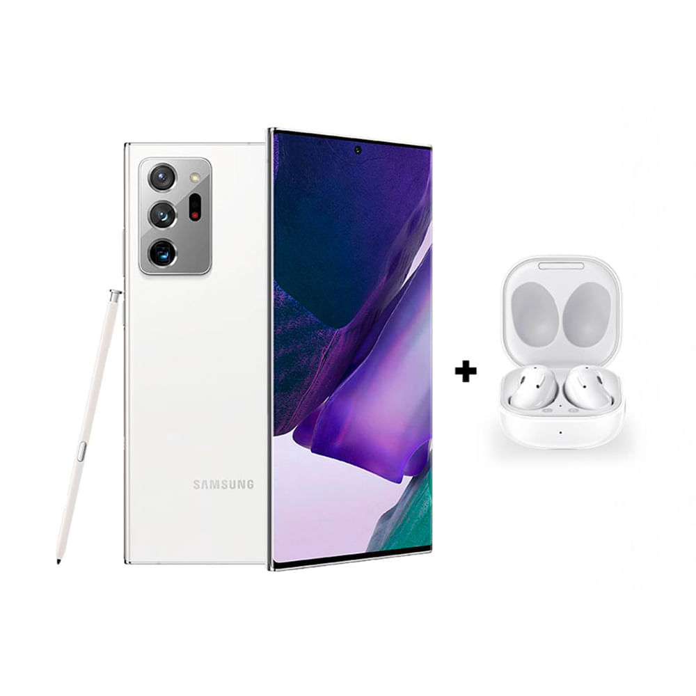 Celular Samsung Galaxy Note 20 6,9" 256GB Ultra Blanco + Audífonos Buds Live Blanco