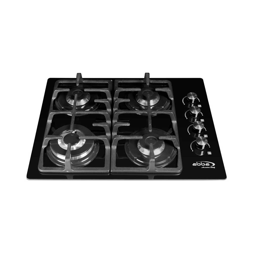 Estufa de empotrar Abba Master Chef CG 401 V4DN TC N 4 puestos gas natural Negra