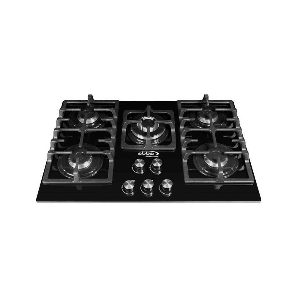 Estufa de empotrar Abba Master Chef CG 501 V5DN TC N 5 puestos gas natural Negra