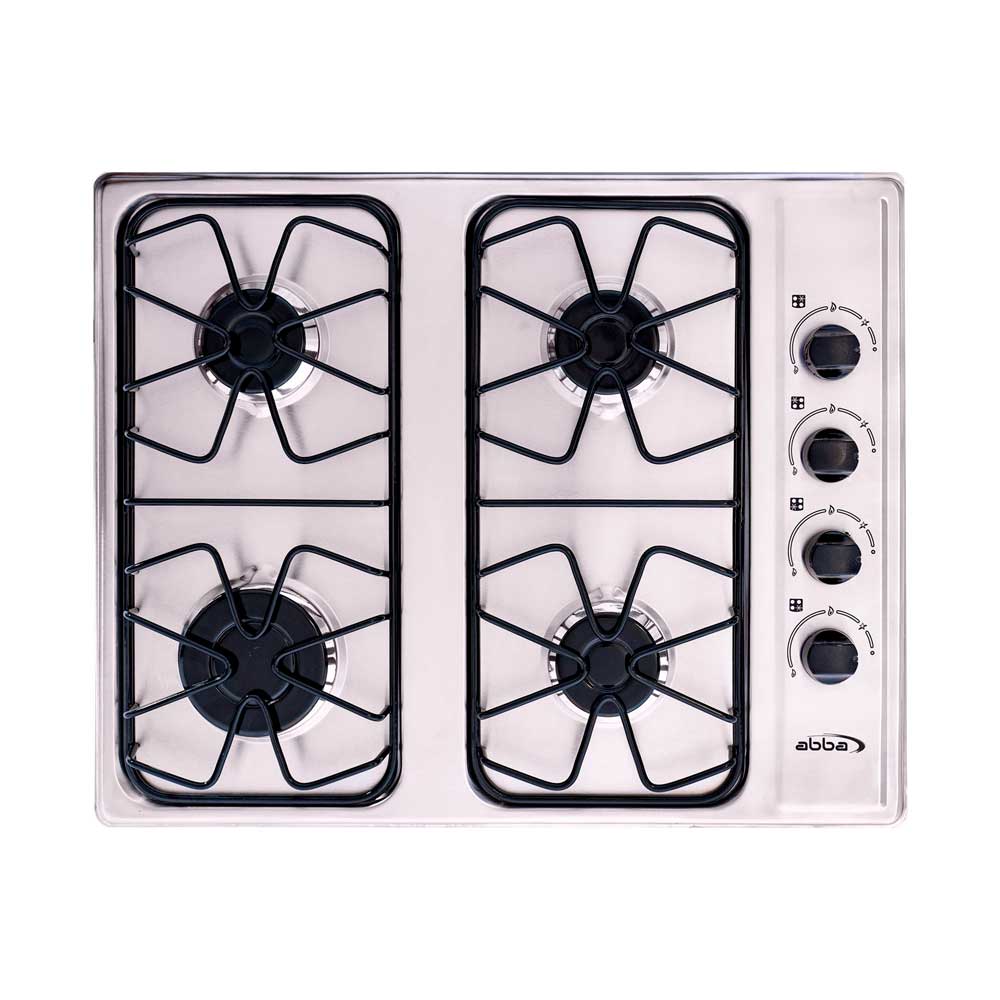 Estufa de empotrar Abba CG 4PLN EA 4 puestos gas natural acero inoxidable