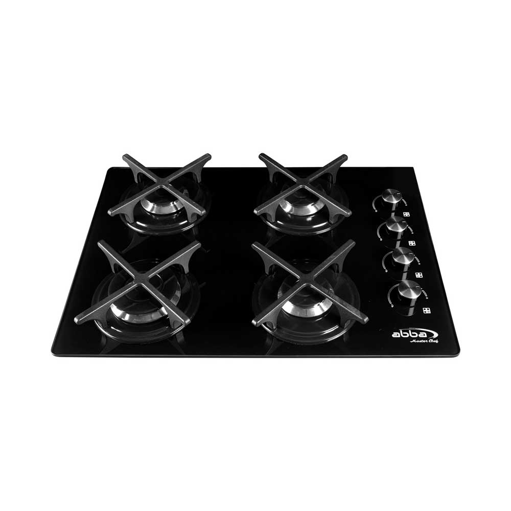 Estufa Abba de Empotrar Master Chef gas propano 4 puestos Negro CG 401 V4C N