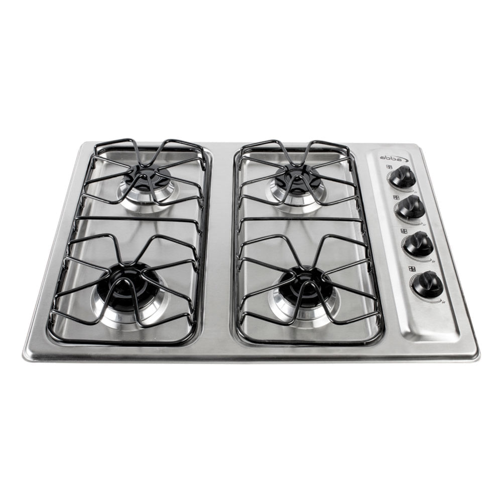 Estufa Abba de Empotrar gas propano 4 puestos Acero inoxidable CG 401-3 SE