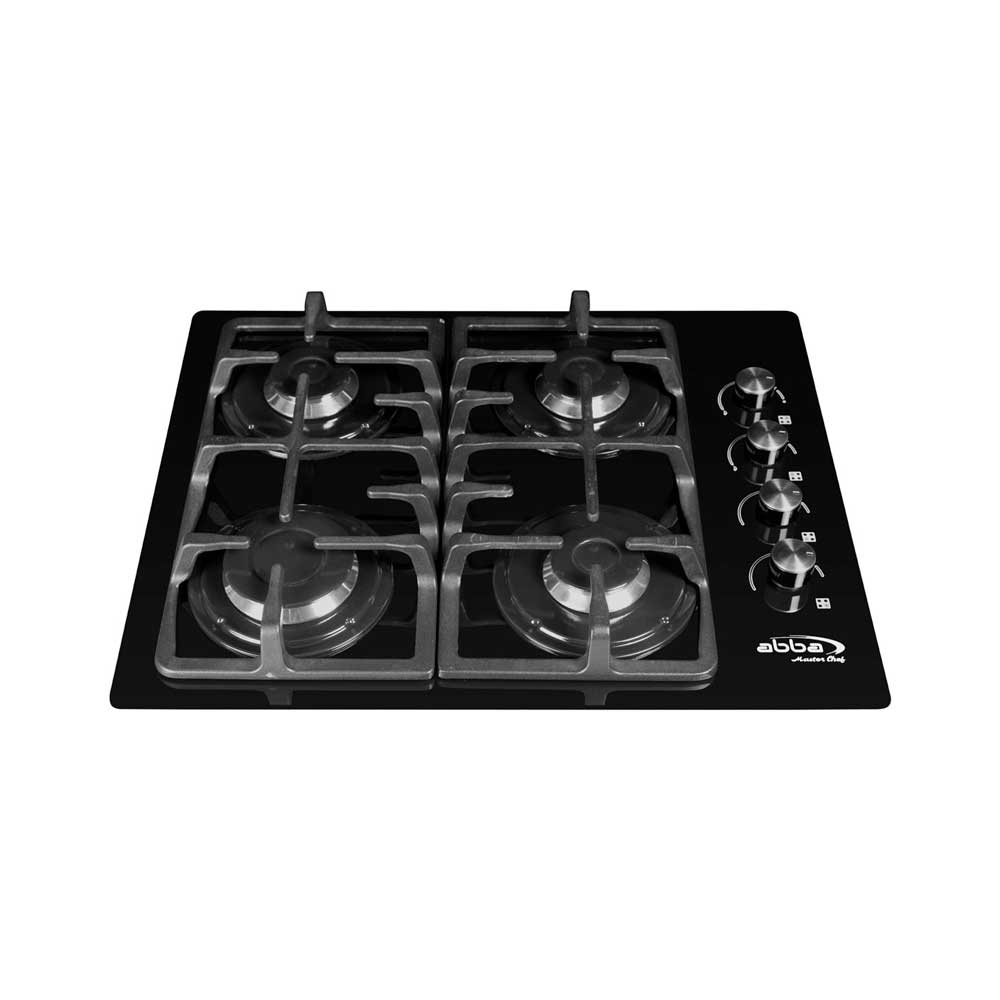 Estufa Abba de Empotrar Master Chef gaspropano 4 puestos Negro CG 401 V4D N