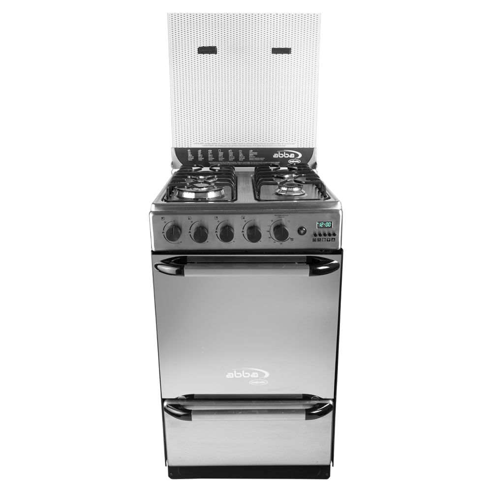 Estufa Abba de piso con horno Majestic gas propano Platino AT 203-6 GT TC