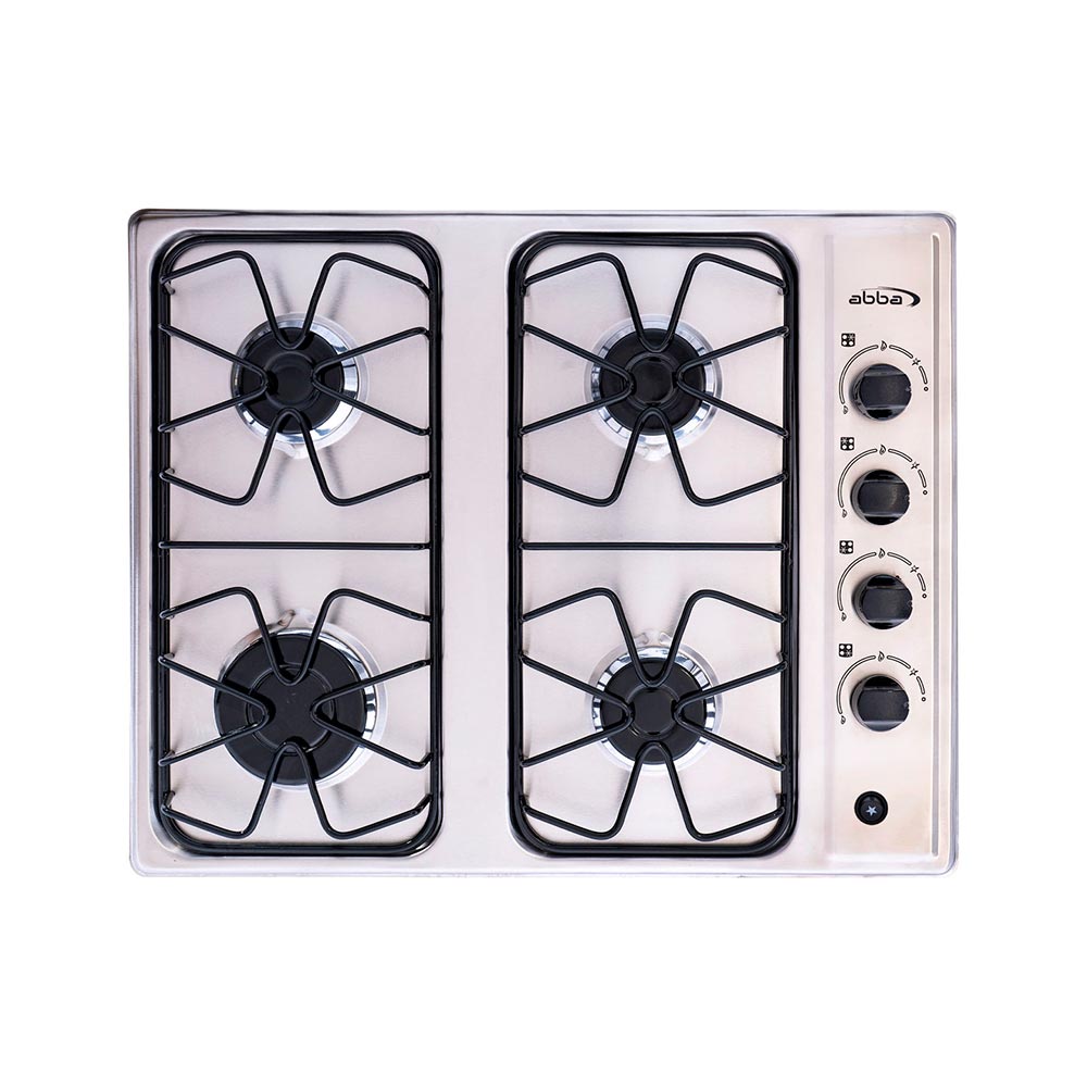 Estufa de empotrar Abba CG 4PLN EE 4 puestos gas natural acero inoxidable