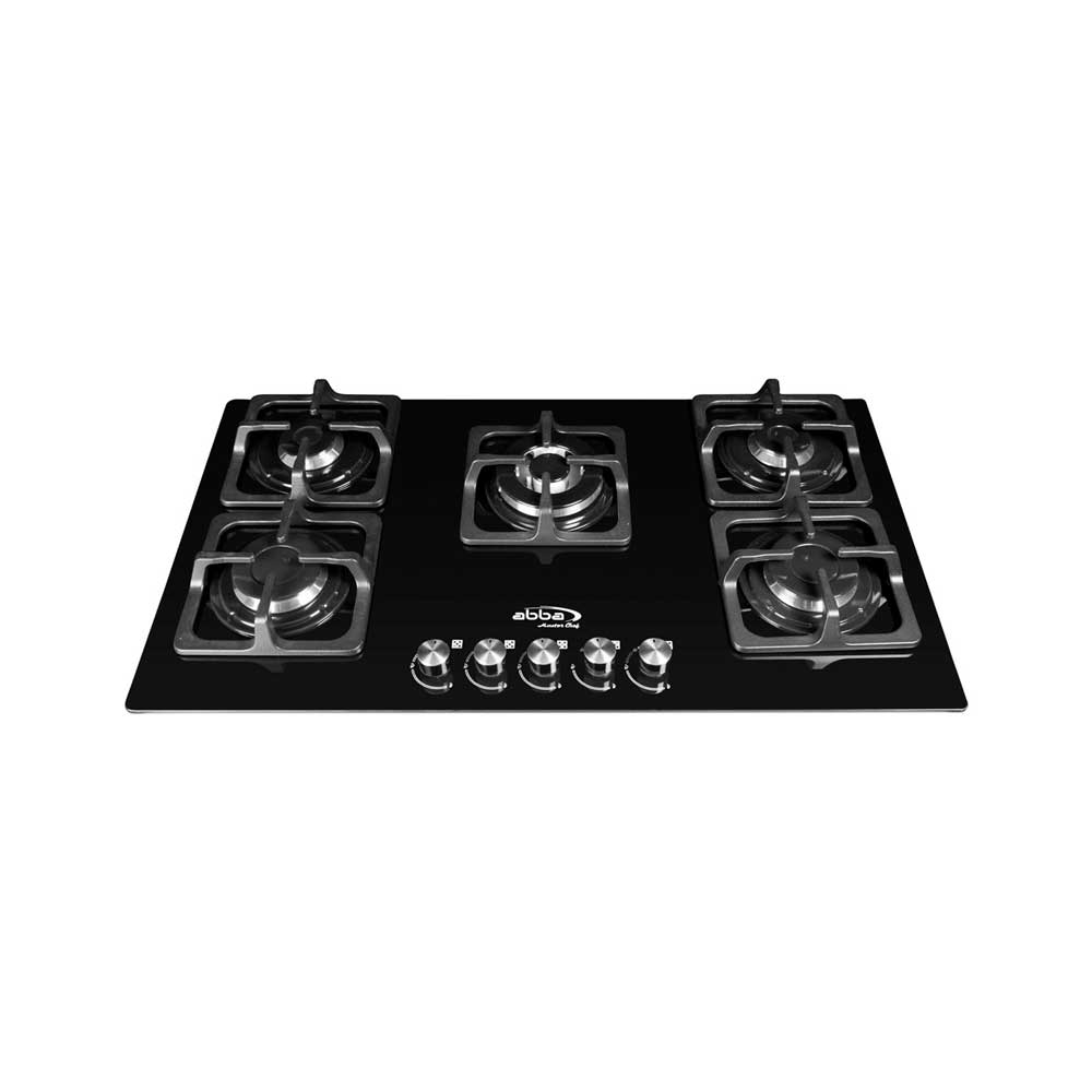 Estufa de empotrar Abba Master Chef CG 601 V5SN TC N 5 puestos gas natural Negra