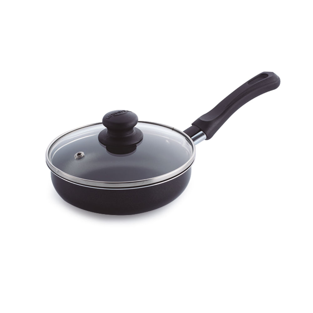 Cacerola Universal aliada 16cm con mango y tapa de vidrio