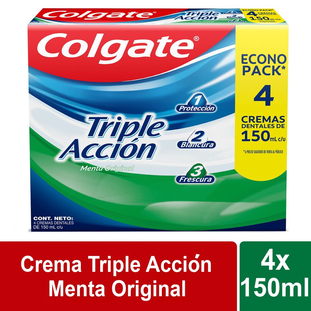 Crema Dental Colgate Triple Accion x150ml x4und