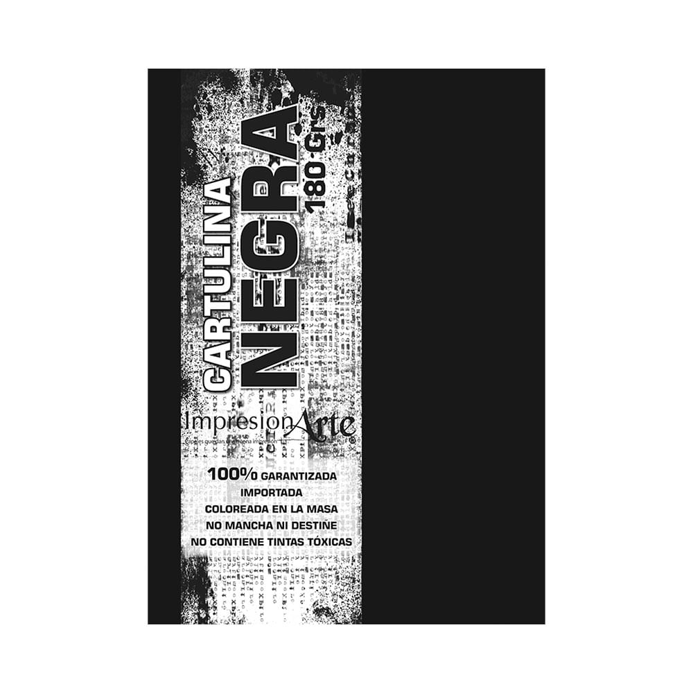 Cartulina negra 1/8 x 10 und impresionarte