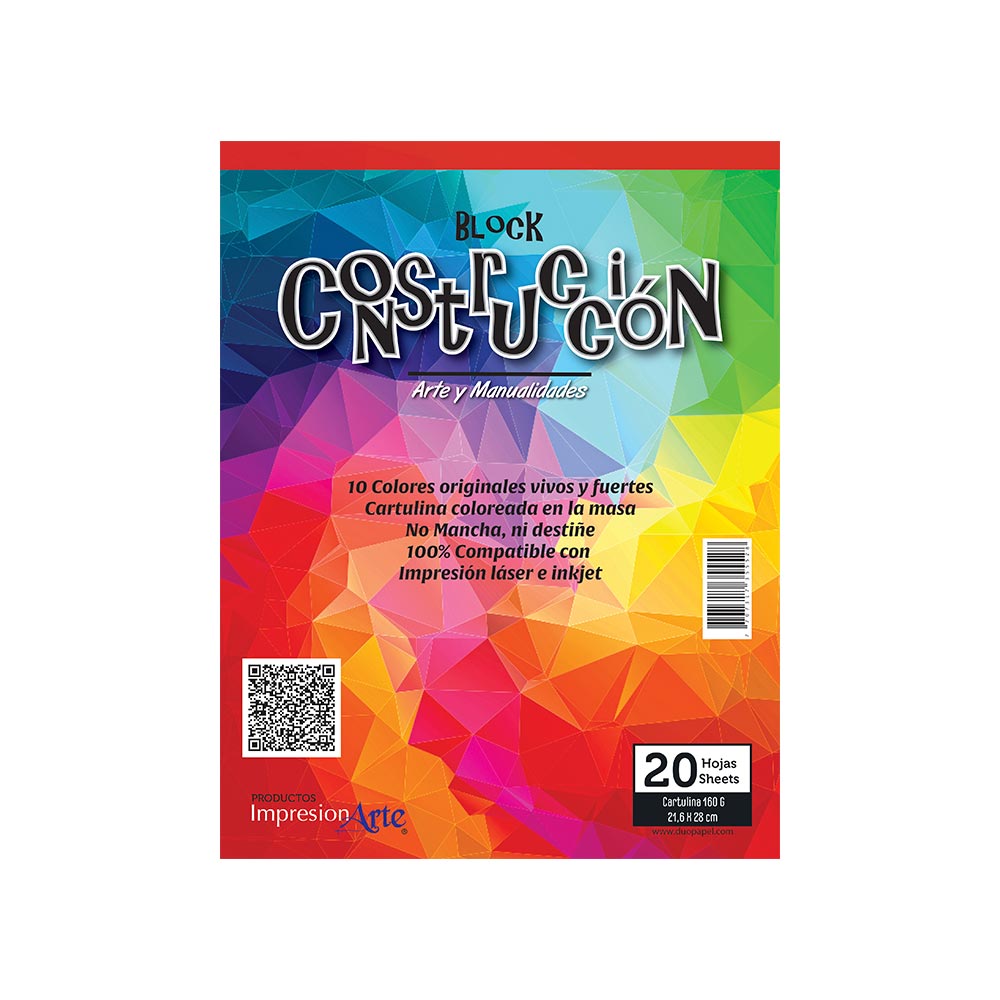 Block constructor tamaño carta x 20 hojas Impresionarte