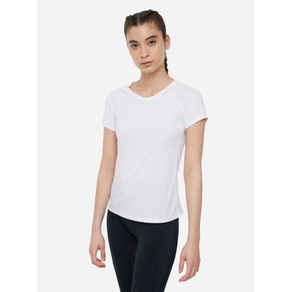 CAMISETA CUELLO V UNICOLOR CON TEXTURA Color Blanco
