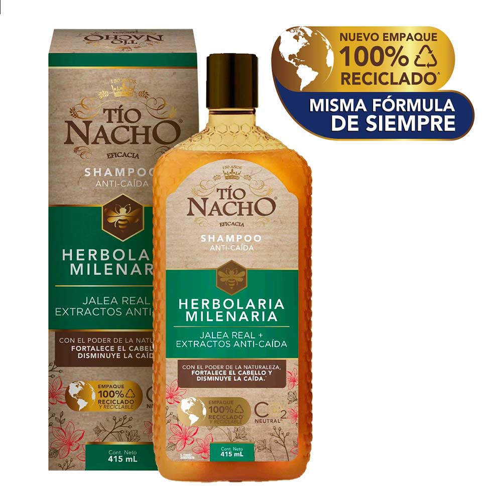 Shampoo Tio Nacho fortalecimiento herbolaria milenaria x415 ml