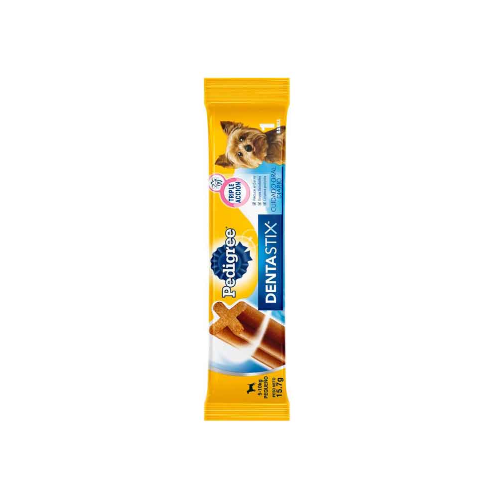Snack Pedigree perro adulto raza pequeña barra dentastixcuidado oral x1und