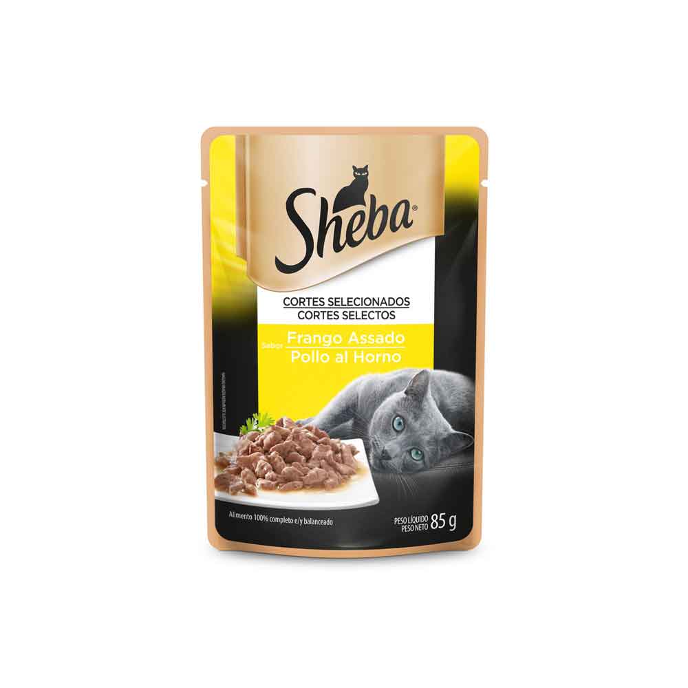 Alimento húmedo Sheba para gato adulto pollo sobre x85g