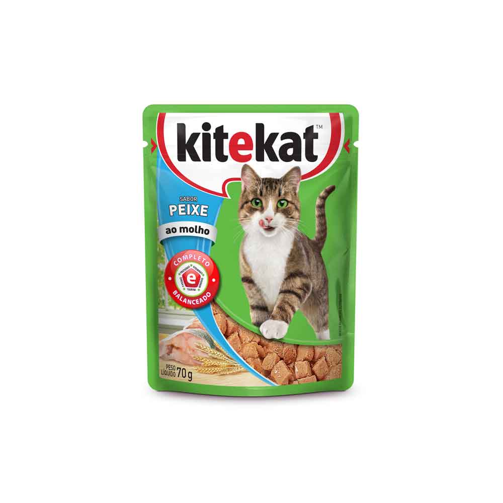 Alimento Kitekat húmedo gato sabor pescado x70gr