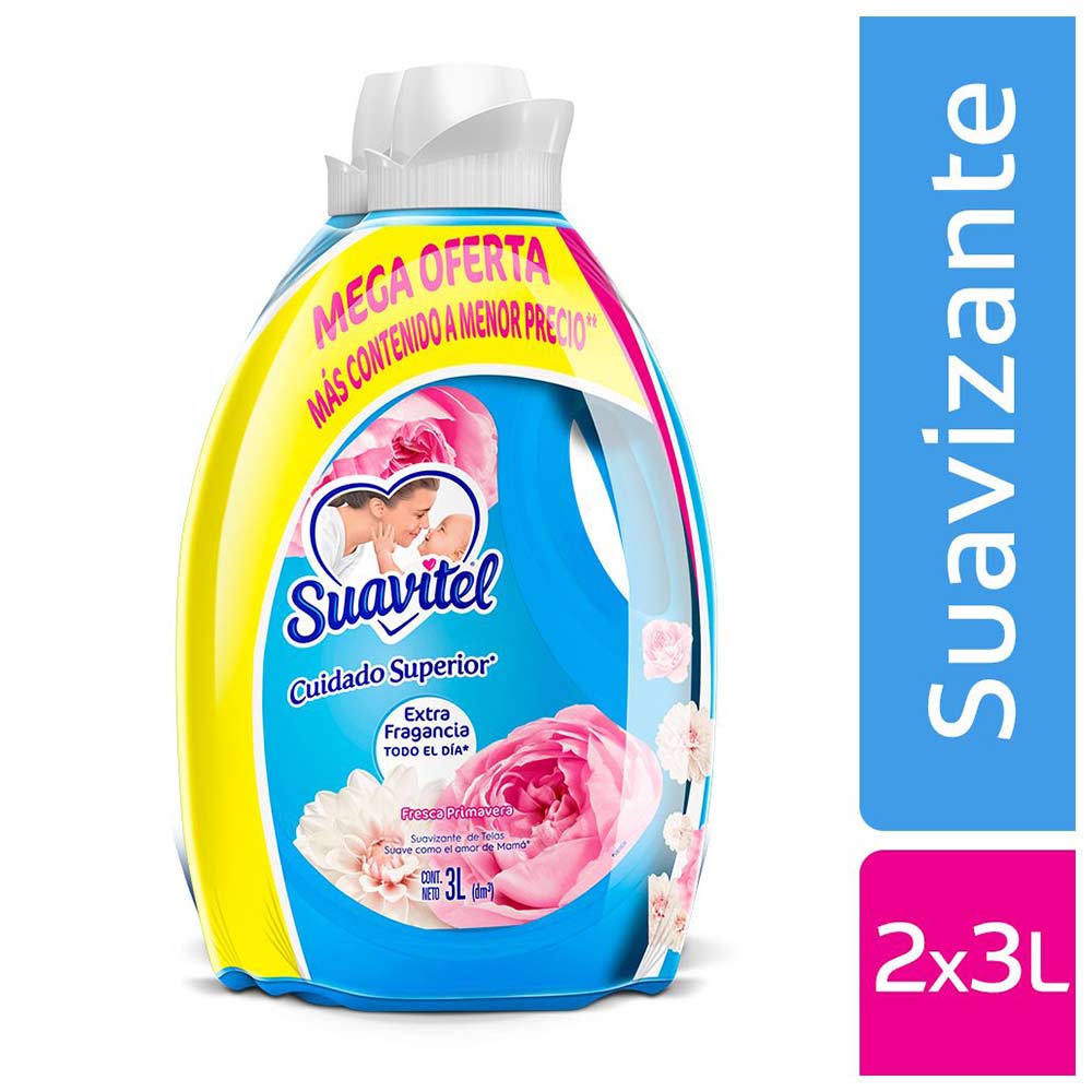 Suavizante Suavitel Cuidado Superior Fresca Primavera x3L x2und