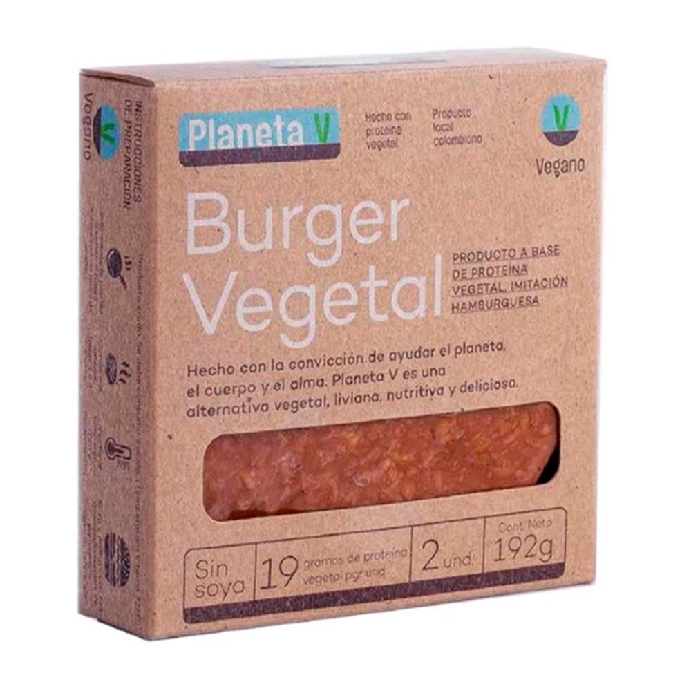 Hamburguesa vegetal Planeta V x2und x192g