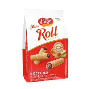 Galleta mini roll wafers Gastone Lago avellana x125g