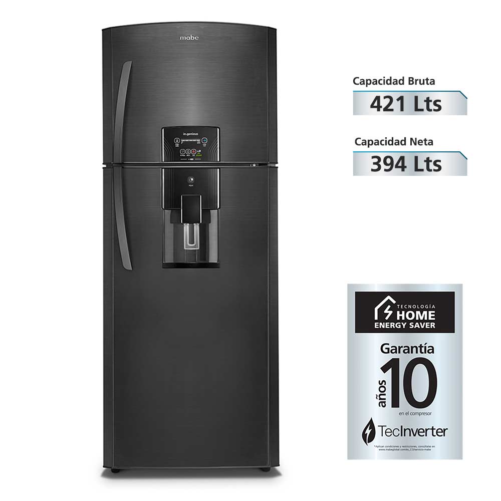 Nevera Mabe RMP410FZCC1 421L Brutos No Frost Acero Negro