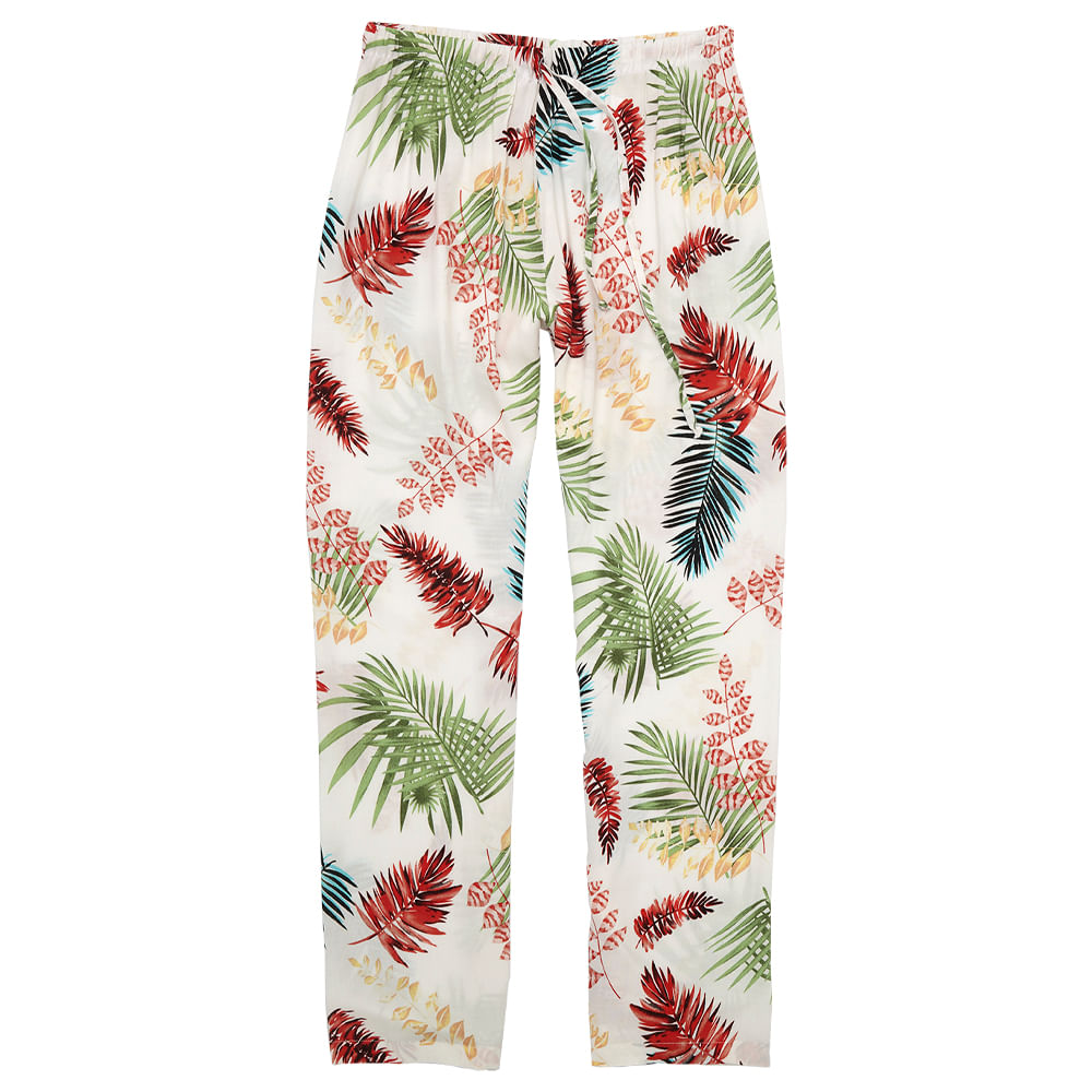 Pantalon chalis dama blanco palm URB9231A