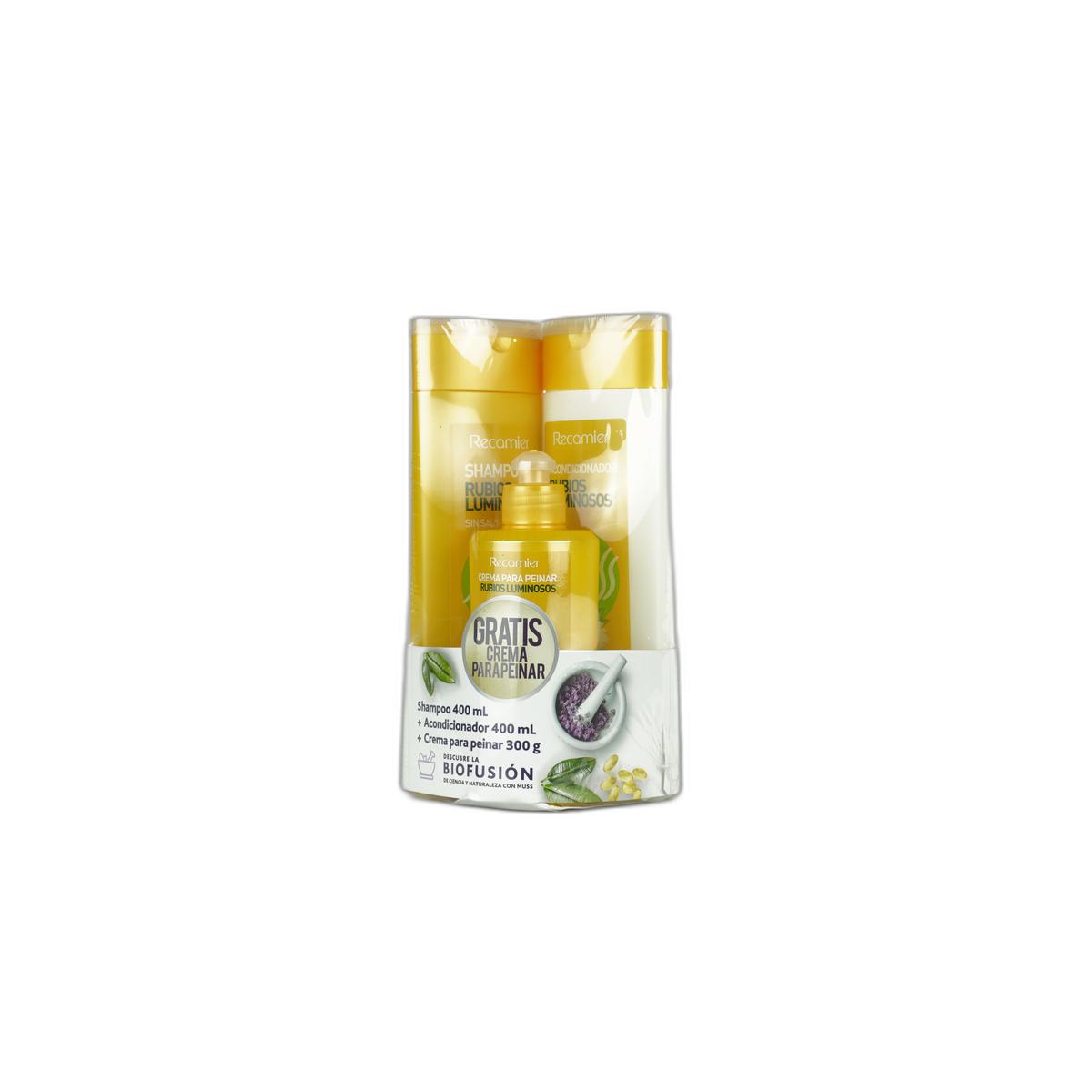 Shampoo Muss rubios + acondicionador x400ml c/u
