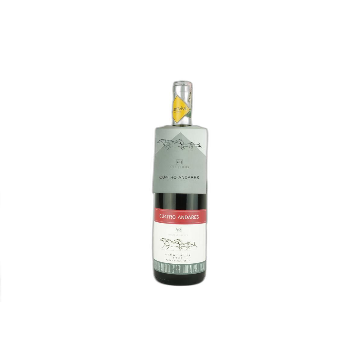Vino tinto Cuatro Andares pinot noir x750ml