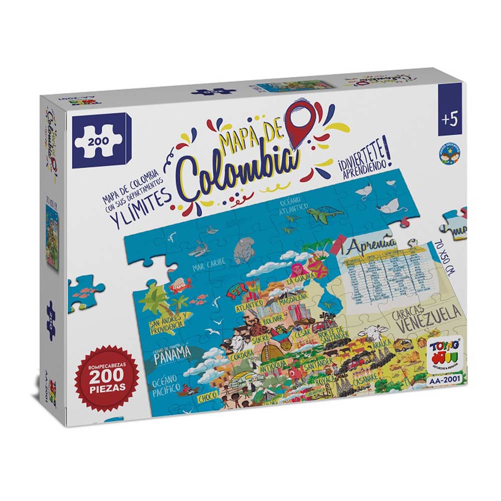 Rompecabezas mapa de Colombia Toyng