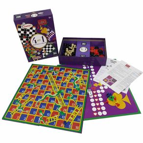 Set 4 Juegos en 1 (Ajedrez Dama Ludo Escalera) Toyng