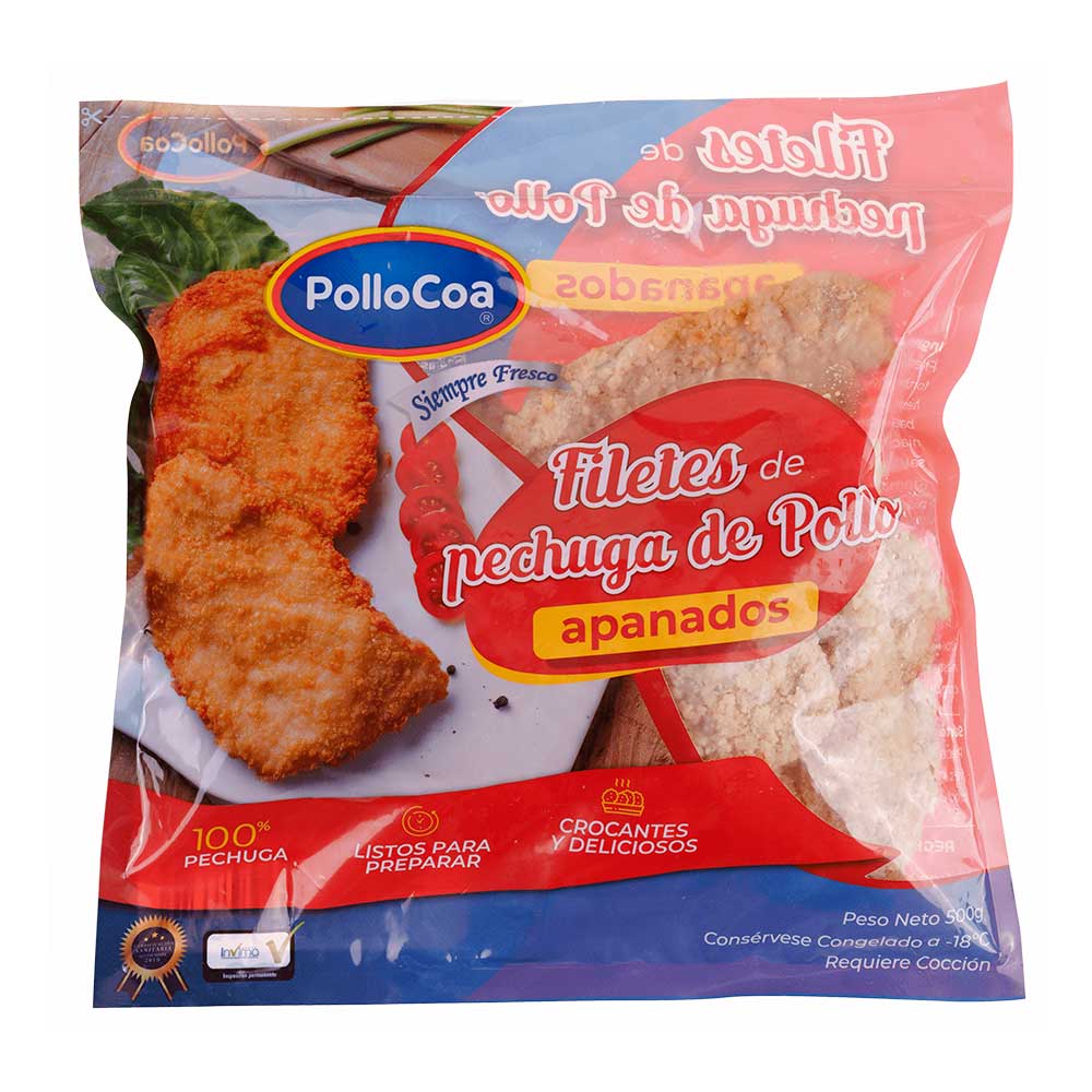 Filete de pechuga apanado x500g