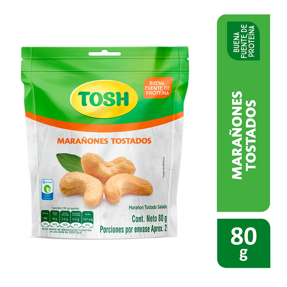 Marañones Tosh tostados salado x80g