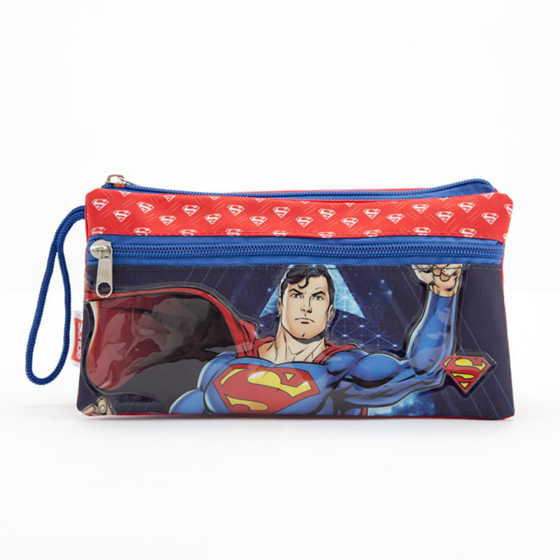 Cartuchera 3 Bolsillos Liga De La Justicia Scribe