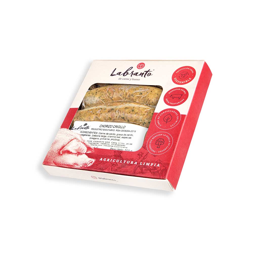 Chorizo criollo Labranto x5und x500g