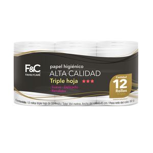 Papel higiénico Family Care alta calidad x12und x34m c/u