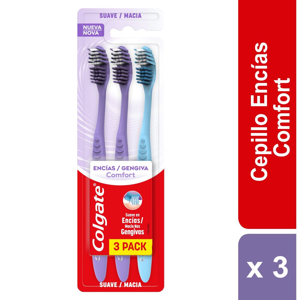 Cepillo de Dientes Colgate Encias Confort Suave x3 Unidades