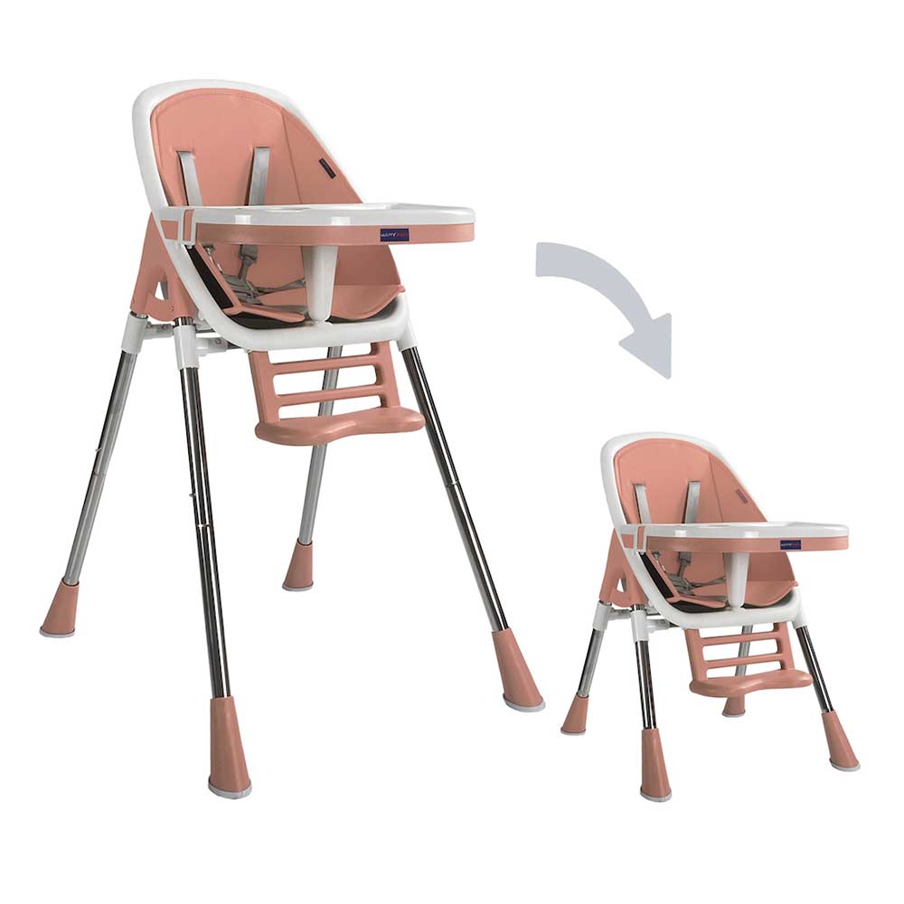 Silla Comedor 2 en 1 Nepal Rosa Happy Baby