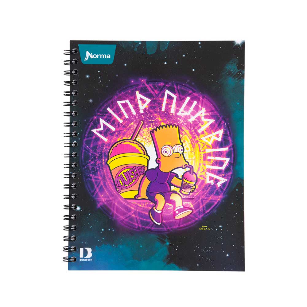 Cuaderno Argollado Grande Los Simpson 80 Hojas Cuadriculado Norma Surtido