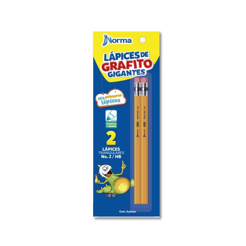 Blister lapiz gigante triangular x2unds