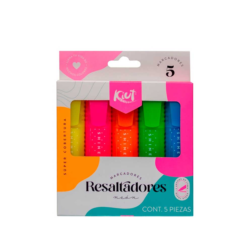 Resaltadores Norma Kiut neon caja x5und