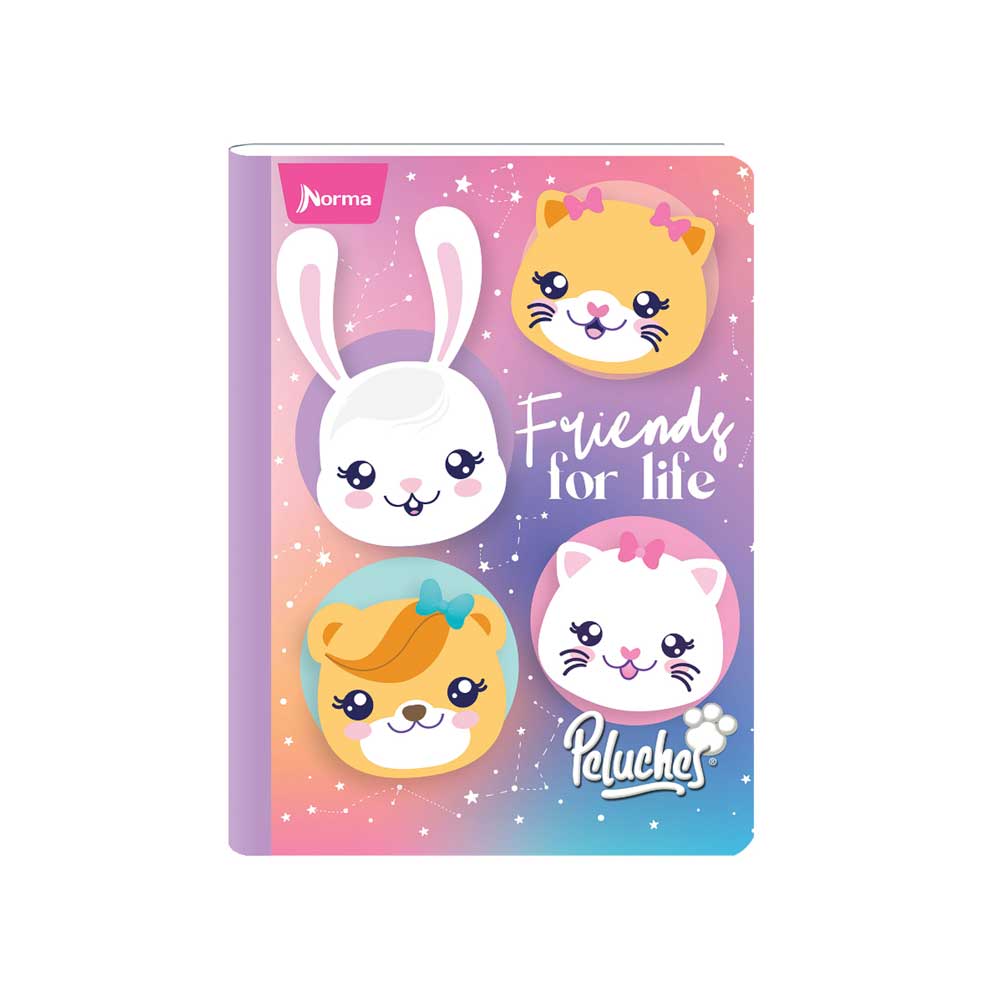 Cuaderno Cosido Norma Peluche Fantasy Medianoi 50Hojas 1 Materia Surtido