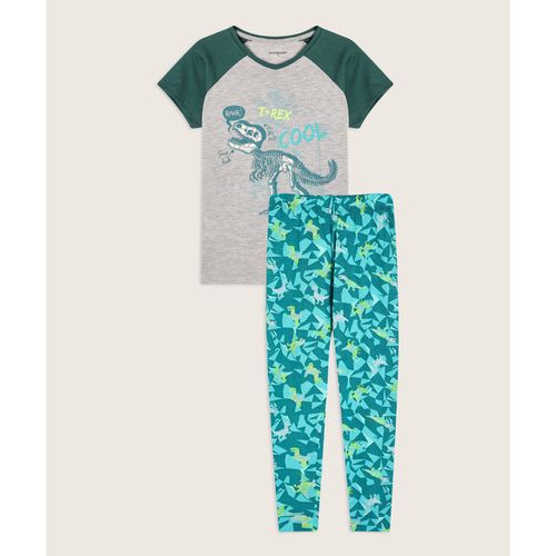 Pijama Corto Largo, Camiseta Cuello Redondo Con Screen Y Pantalon Jogger Estampado  Infantil Niño 66040057 Talla 6