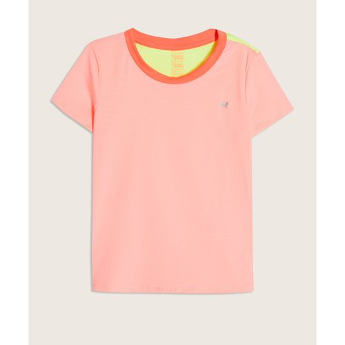 Camiseta Deportiva Con Corte Malla En Espalda Y Screen  Infantil Niña 86090323 Talla 6