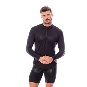 Buzo Poliester/Elastano hombre negro estampado. 27637