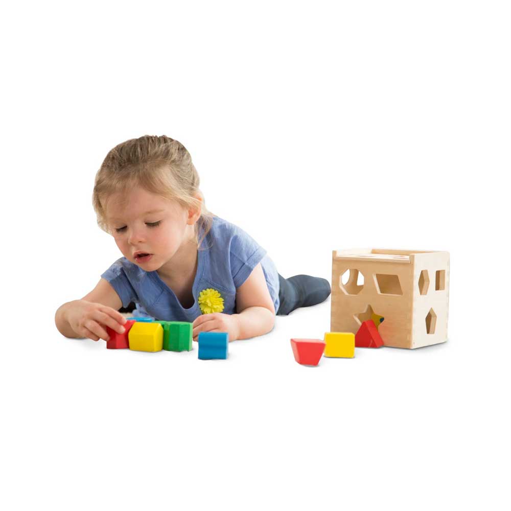 Cubo madera clasificación formas Melissa & Dough