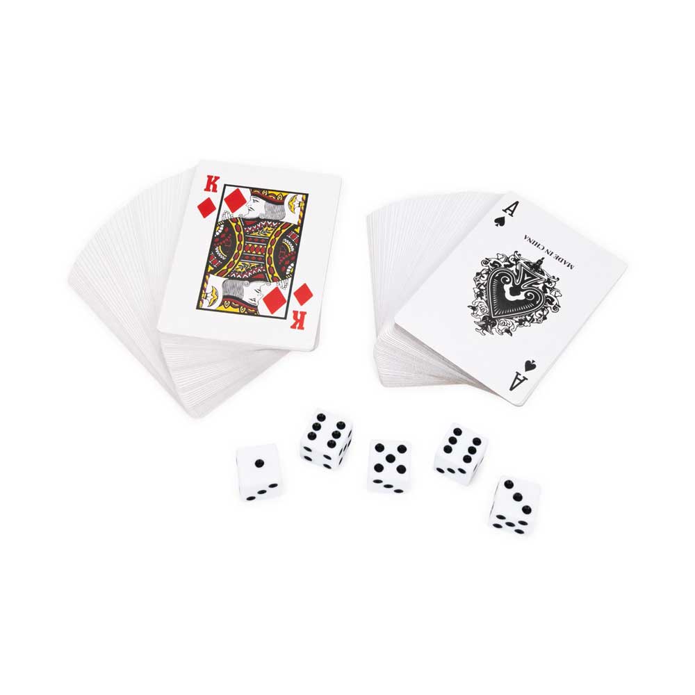 Juego de cartas x2 con 5 dados