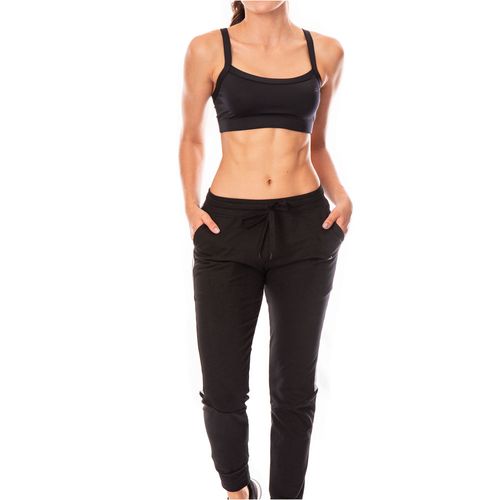 Pantalon largo Poliester/Algodón/Elastano mujer negro fondo 63478 Talla S