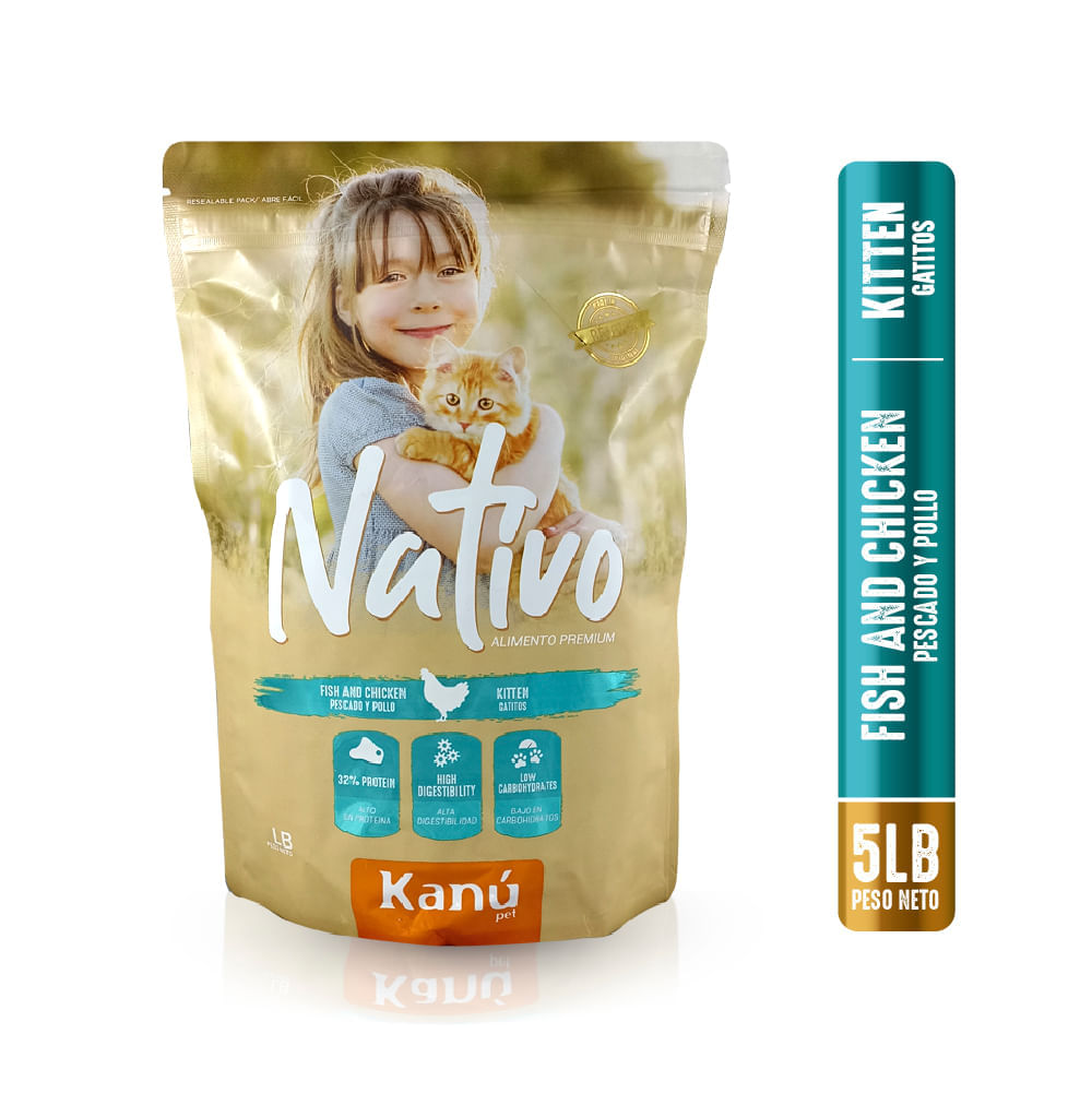 Alimento Para Gato - Kanu Nativo Mantenimiento Gatitos 5 LB