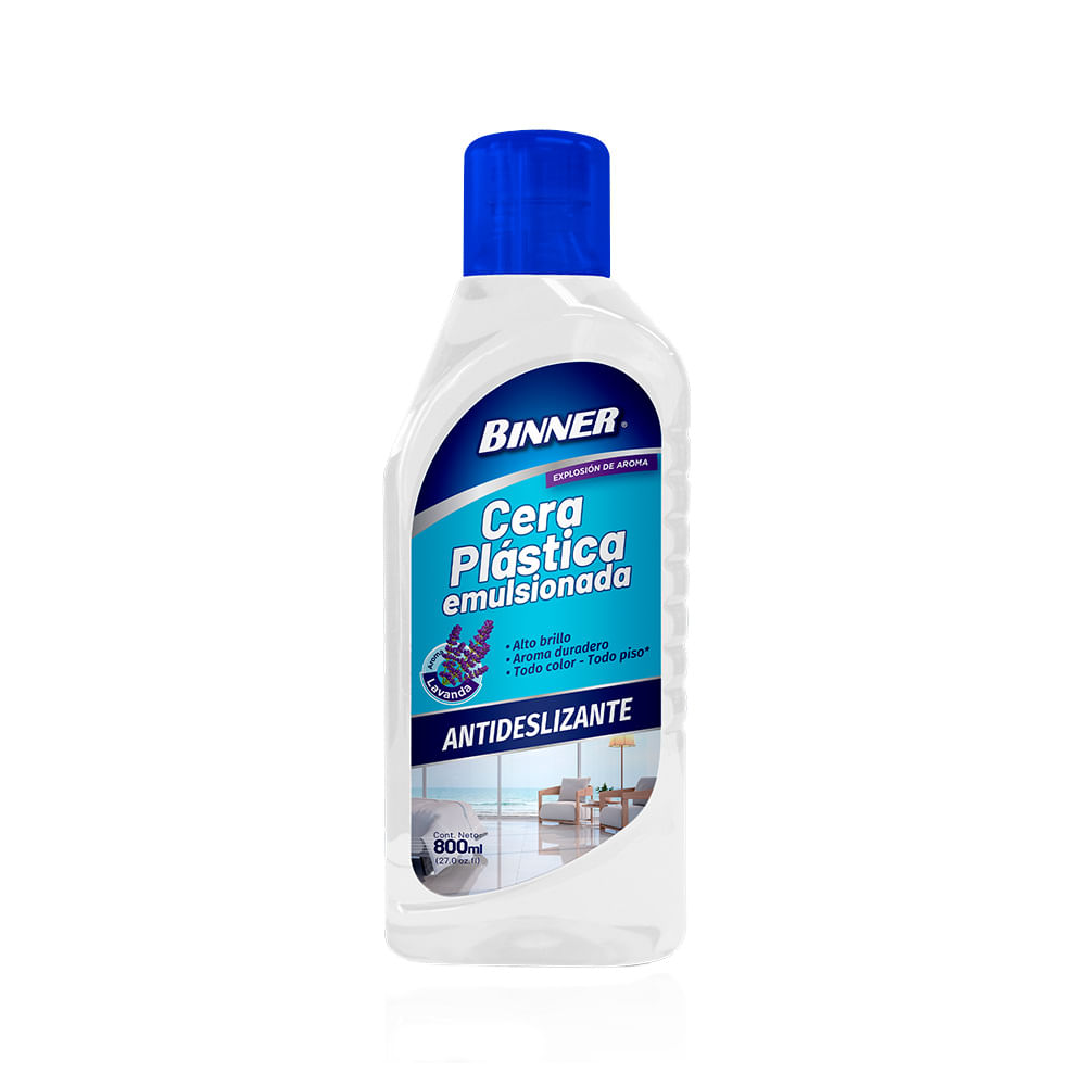 Cera Binner plástica antideslizante lavanda x800ml